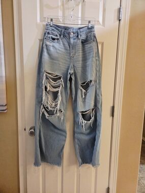 American Eagle Outfitters Curvy Super High Rise Wide Leg Jeans